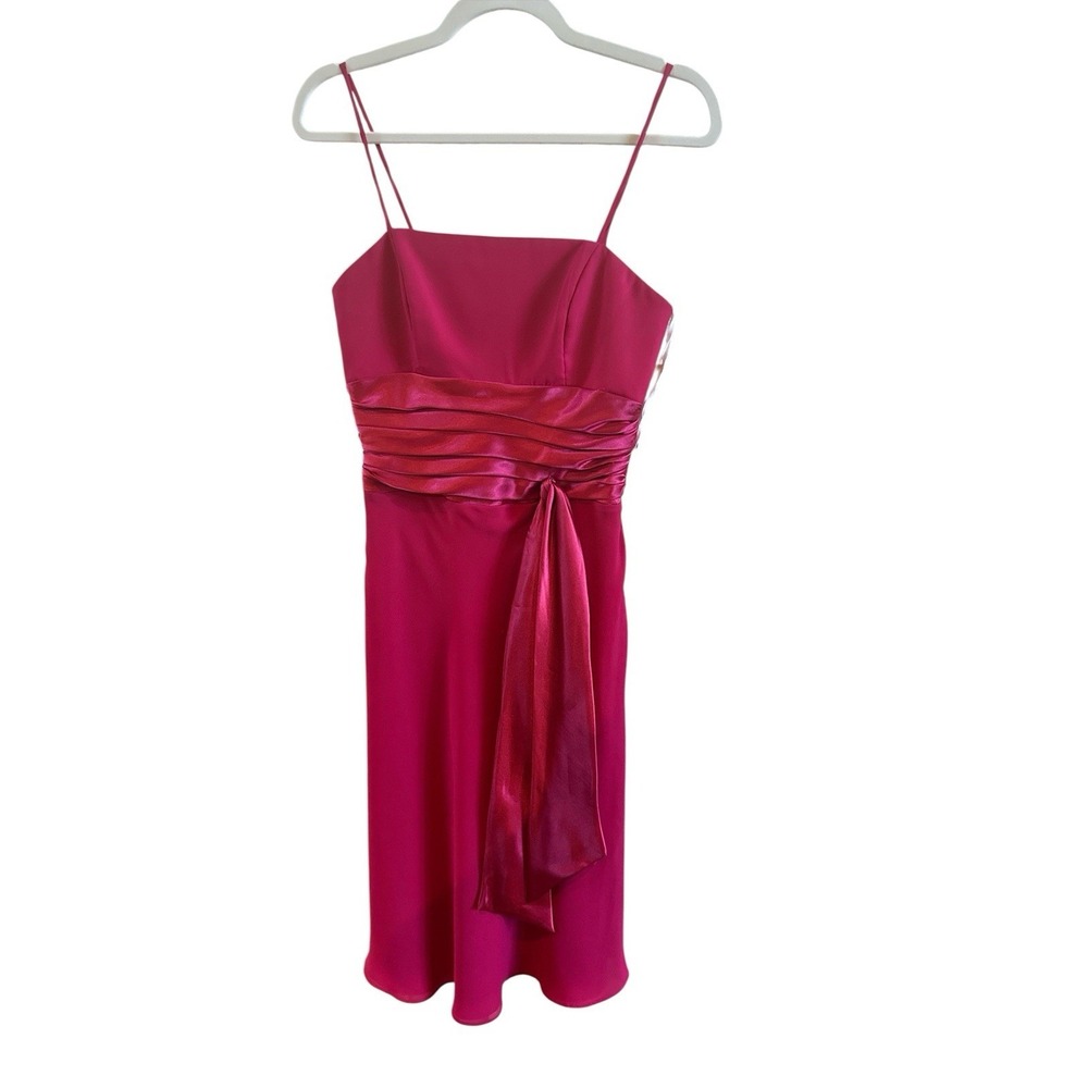 NWT Dancing Queen Pink Straight Strapless Party Dress Woman's Size Small Wedding